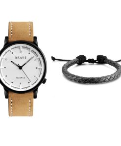 Uomo BRAVE Jewelry | Orologio Set + Bracciale Brave ~ "Range"