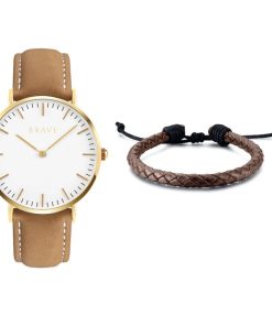 Uomo BRAVE Jewelry | Orologio Set + Bracciale Brave ~ "Classico"