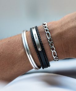 Uomo BRAVE Jewelry | Bracciale Uomo Brave "Rebel" ~ Testo Personalizzabile